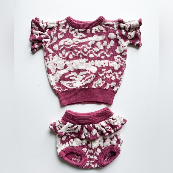 Bobo Choses Rose and Beige Knit Sweater - Picture 1 of 3